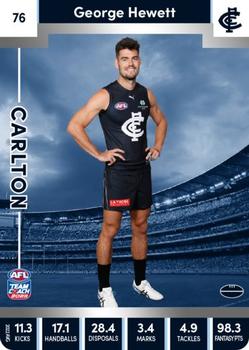 2023 AFL TeamCoach - Silver #76 George Hewett Front